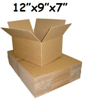 5 x Single Wall Cardboard Postal Boxes 12"x9"x7"